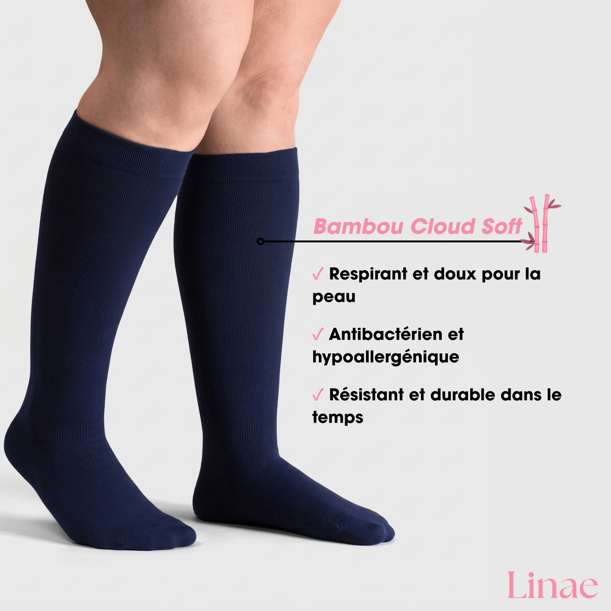 Chaussettes de Compression en Bambou